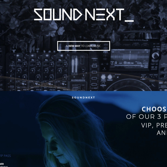 Soundnext - Website with animations effects